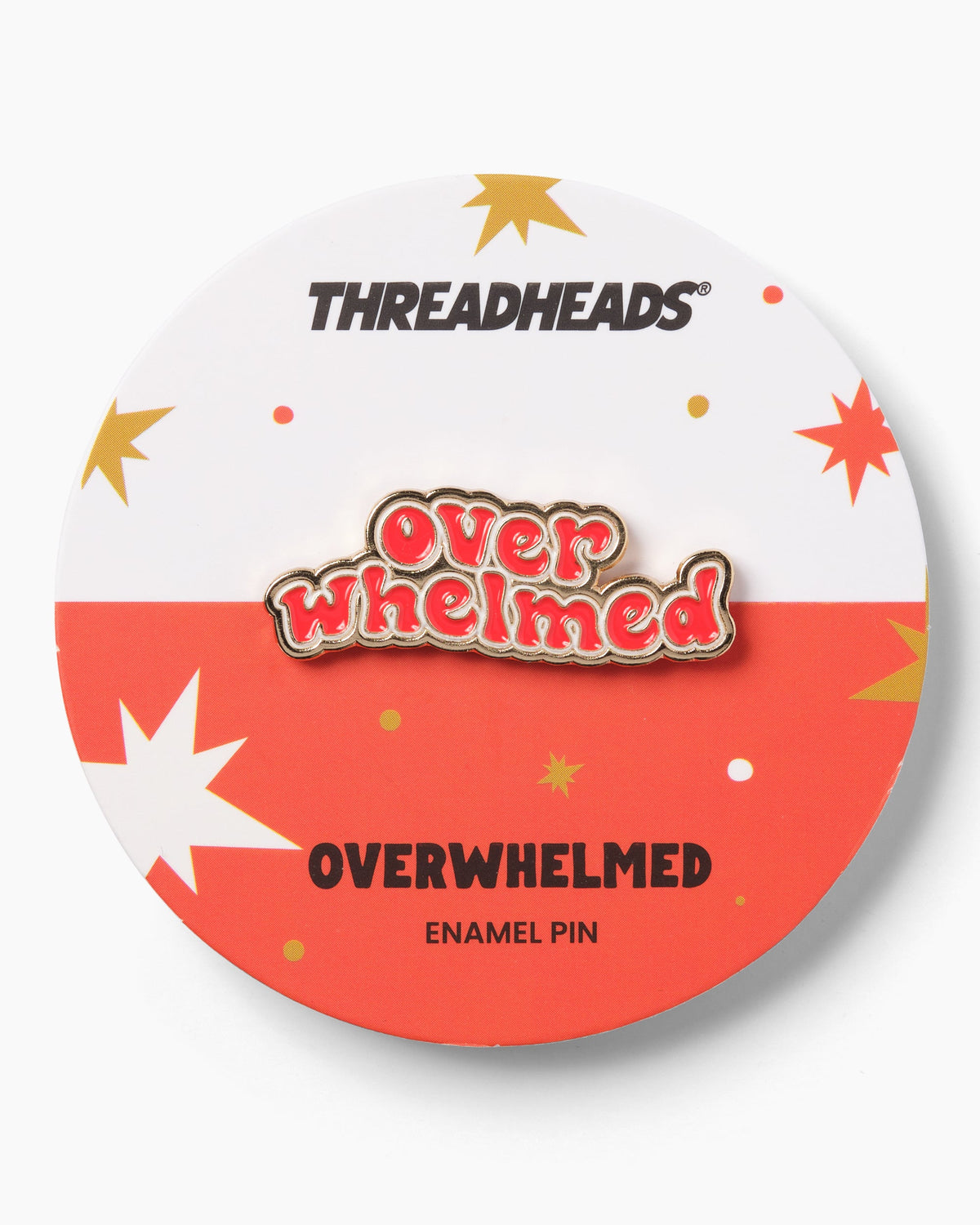 Overwhelmed Enamel Pin
