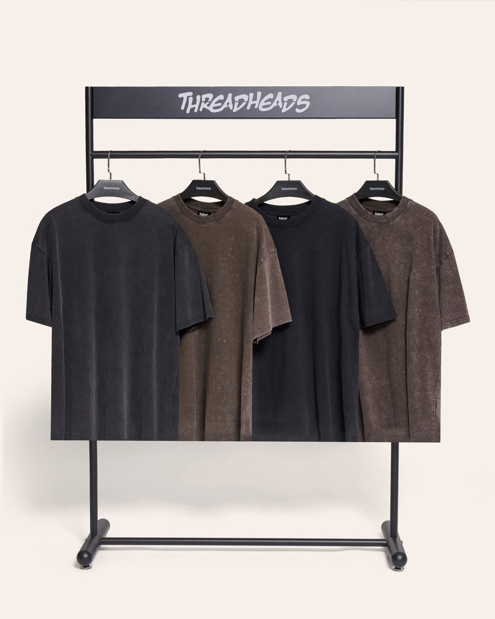 Wash Tee 4 Pack: Black Stone, Grey Stone
