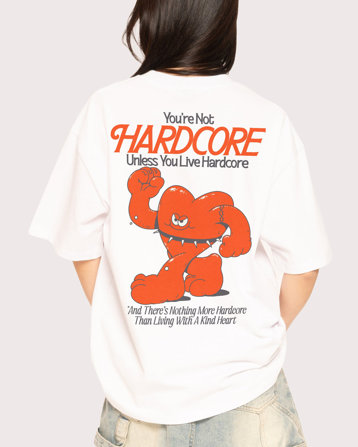 Hardcore Heartcore Oversized Tee