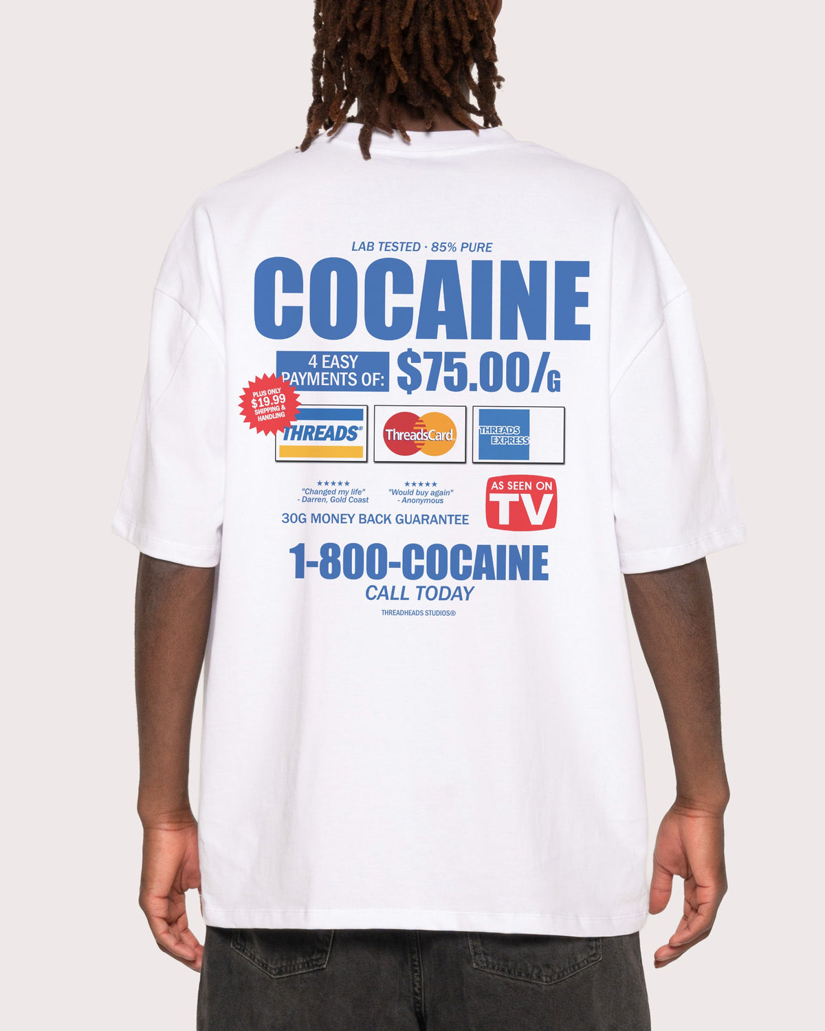 1-800-Cocaine Oversized Tee