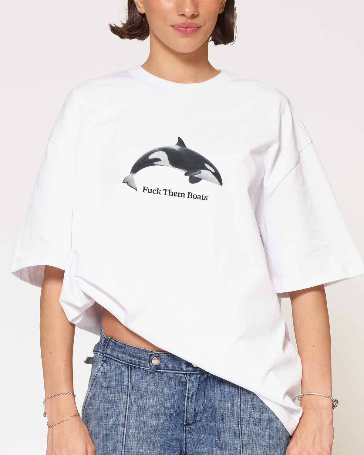 Fuck Them Boats Oversized Tee