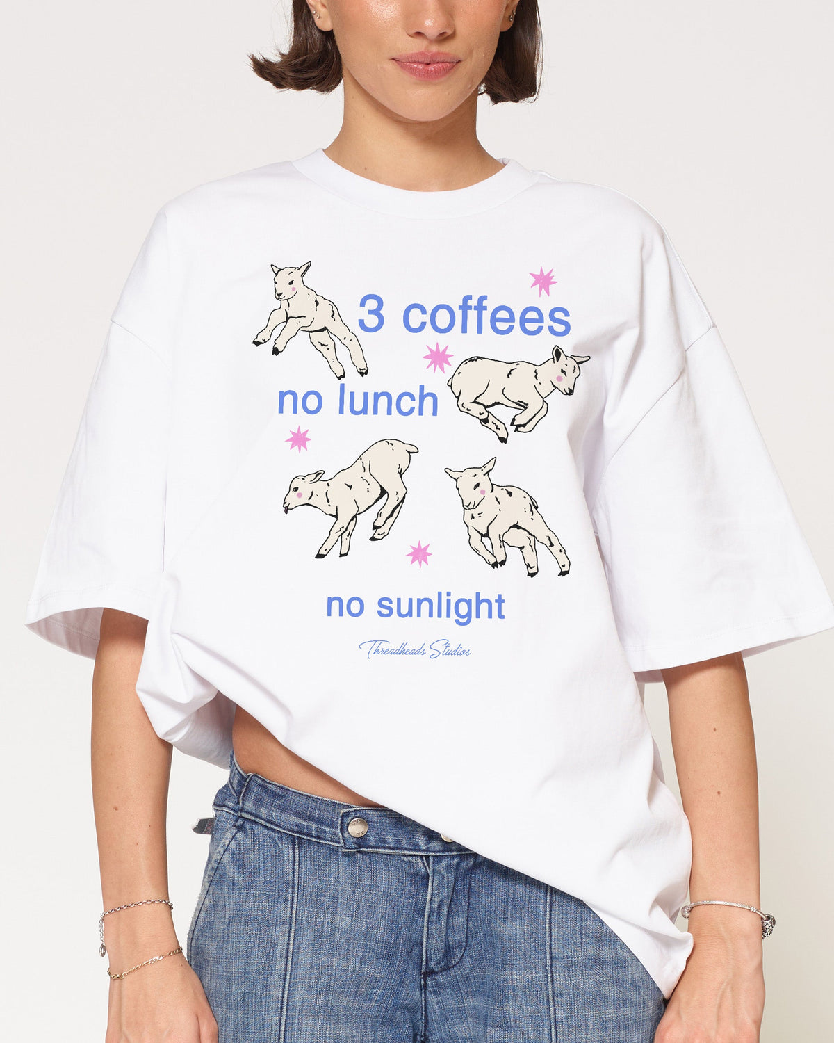 3 Coffees Oversized Tee