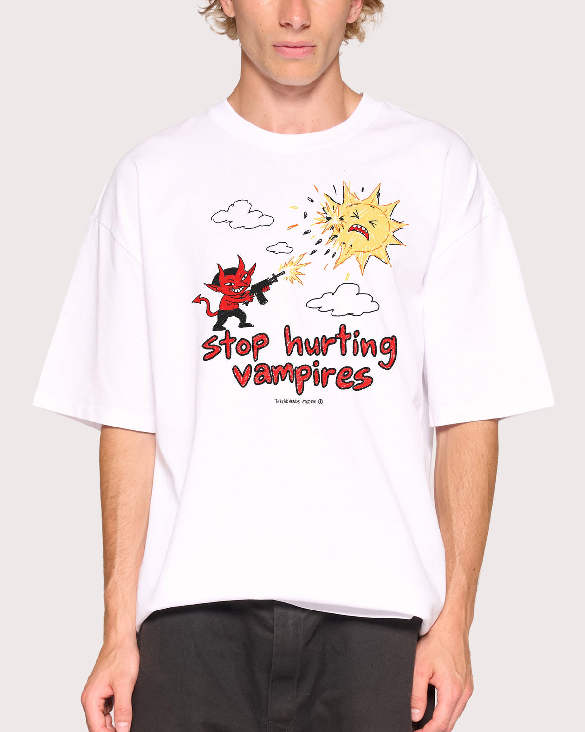 Stop Hurting Vampires Oversized Tee