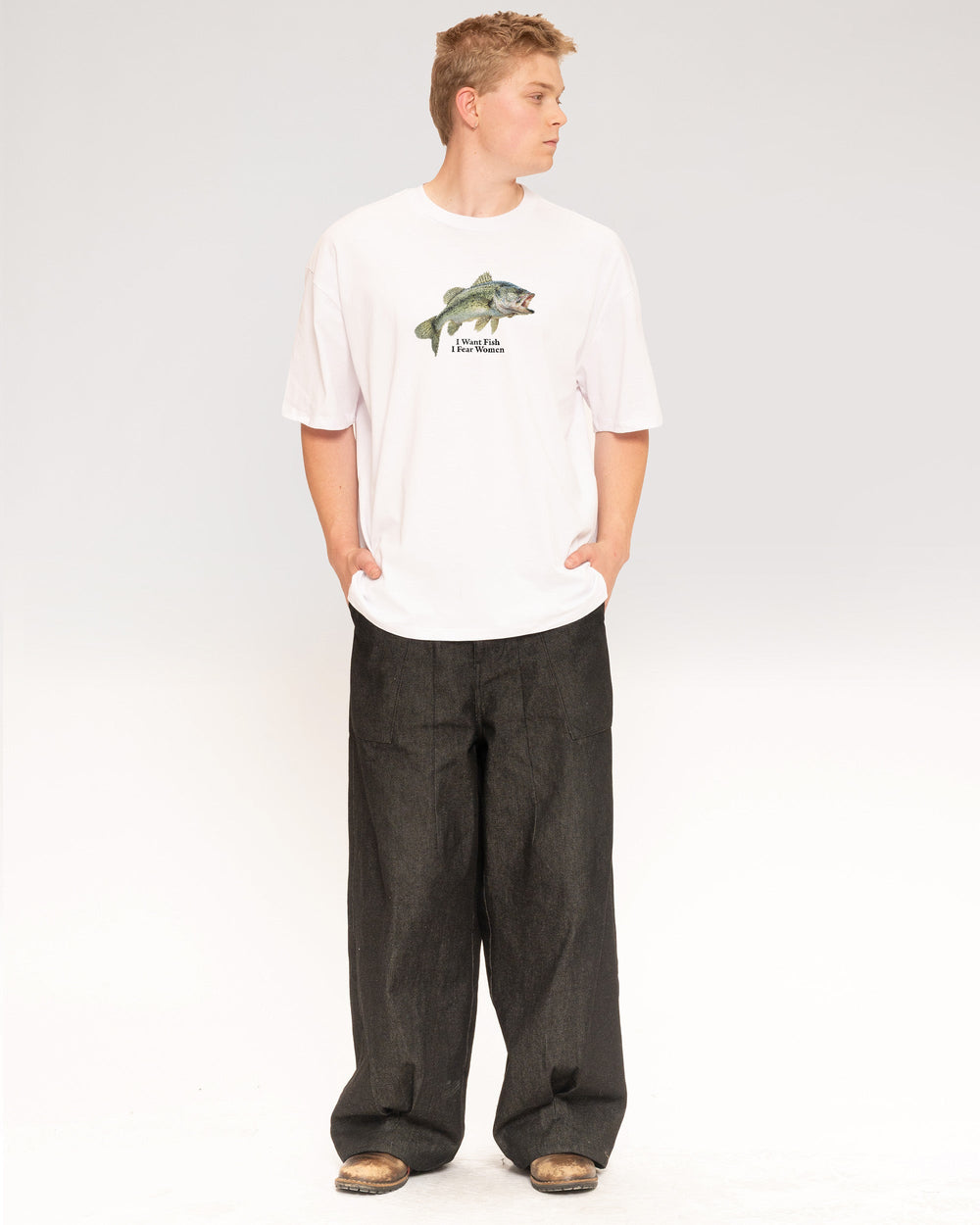 I Want Fish,I Fear Women Oversized Tee