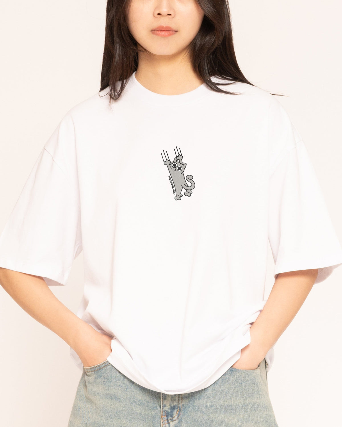 Falling Cat Oversized Tee