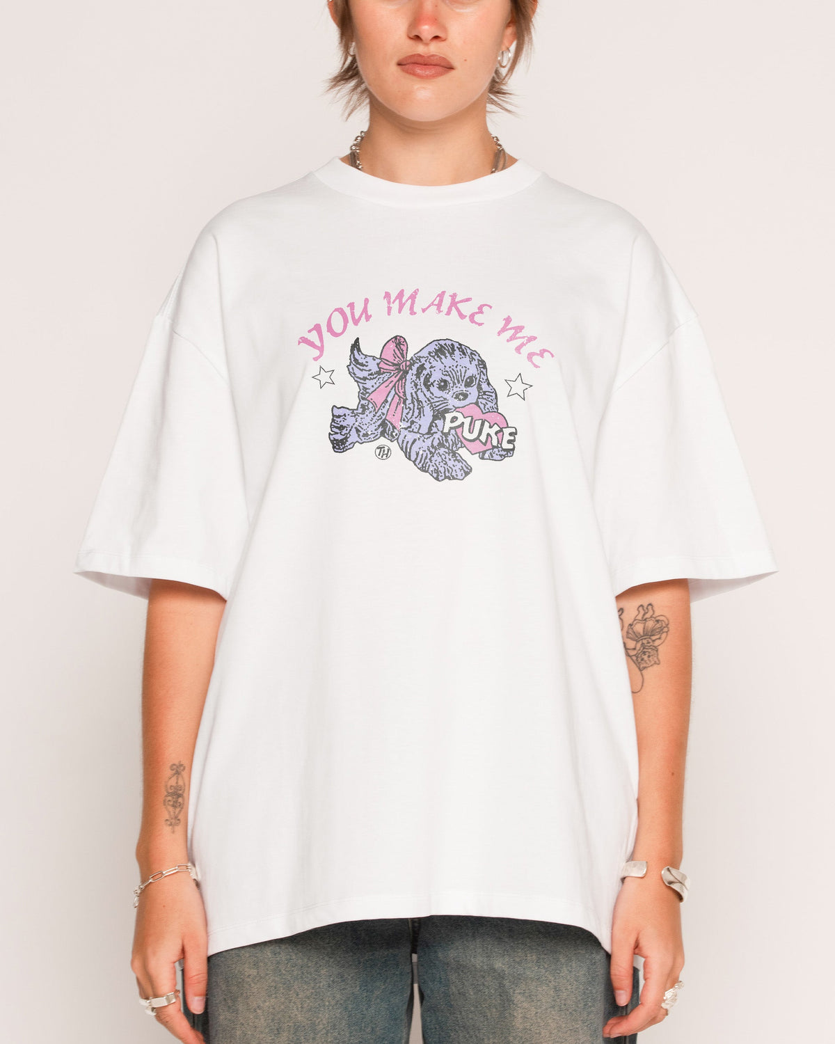 You Make Me Puke Oversized Tee
