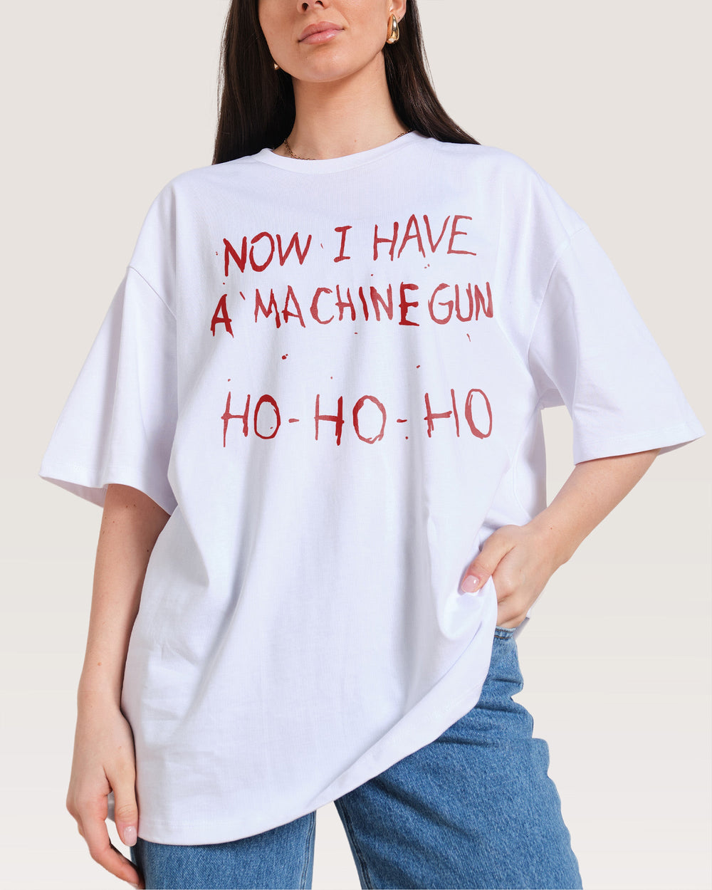 Machine Gun Ho-Ho-Ho Oversized Tee