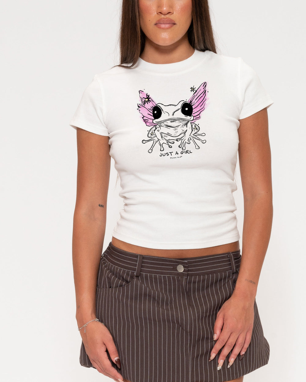 Just a Girl Longline Baby Tee