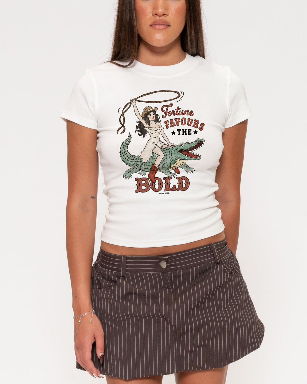 Fortune Favours The Bold Longline Baby Tee