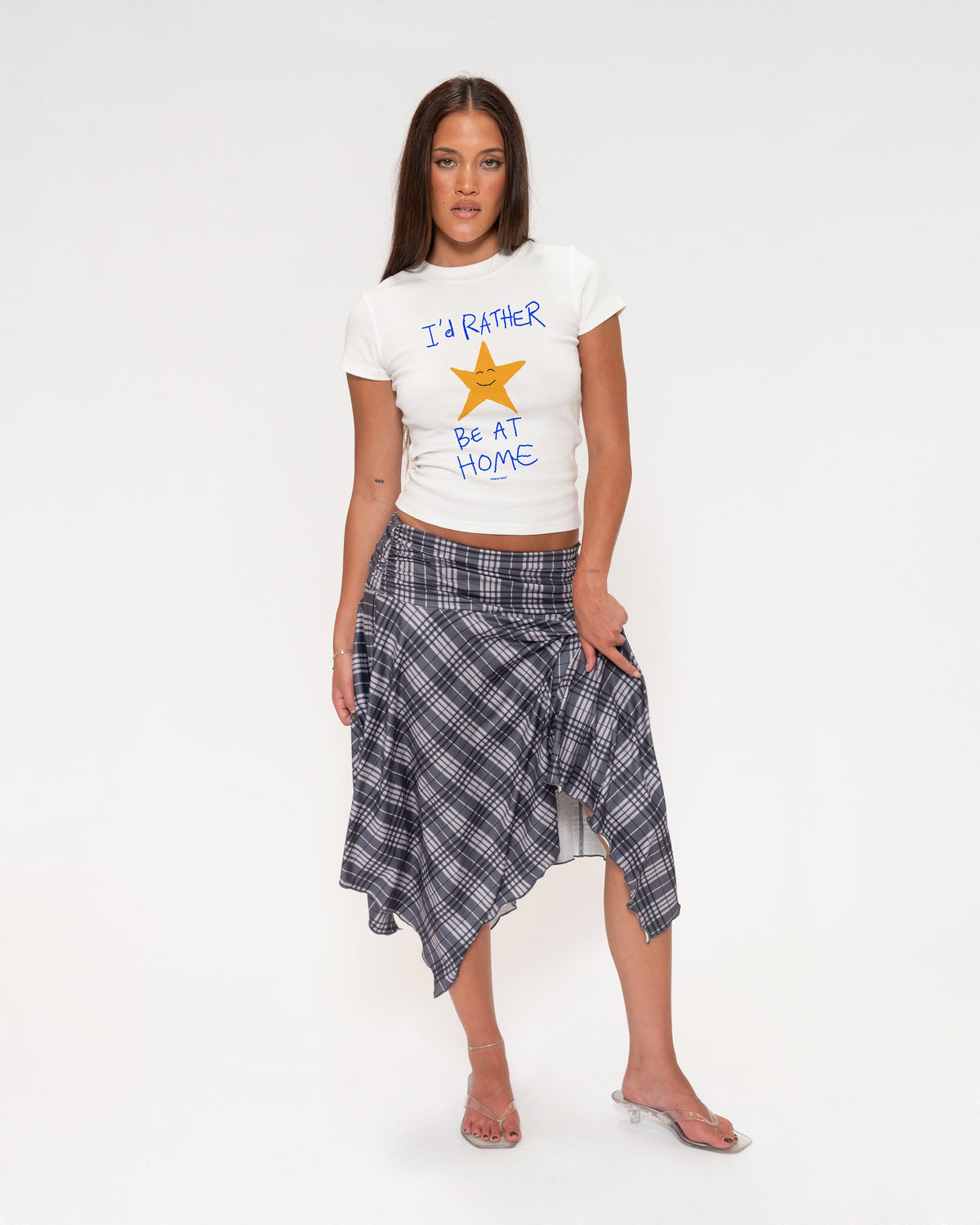 I'd Rather Be At Home Longline Baby Tee