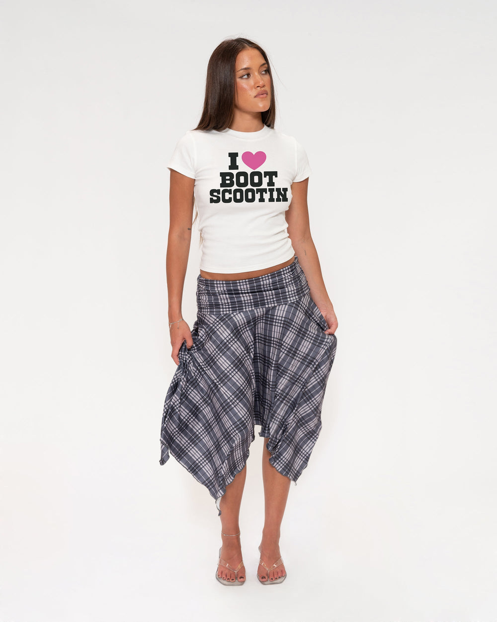 I Love Boot Scootin Longline Baby Tee