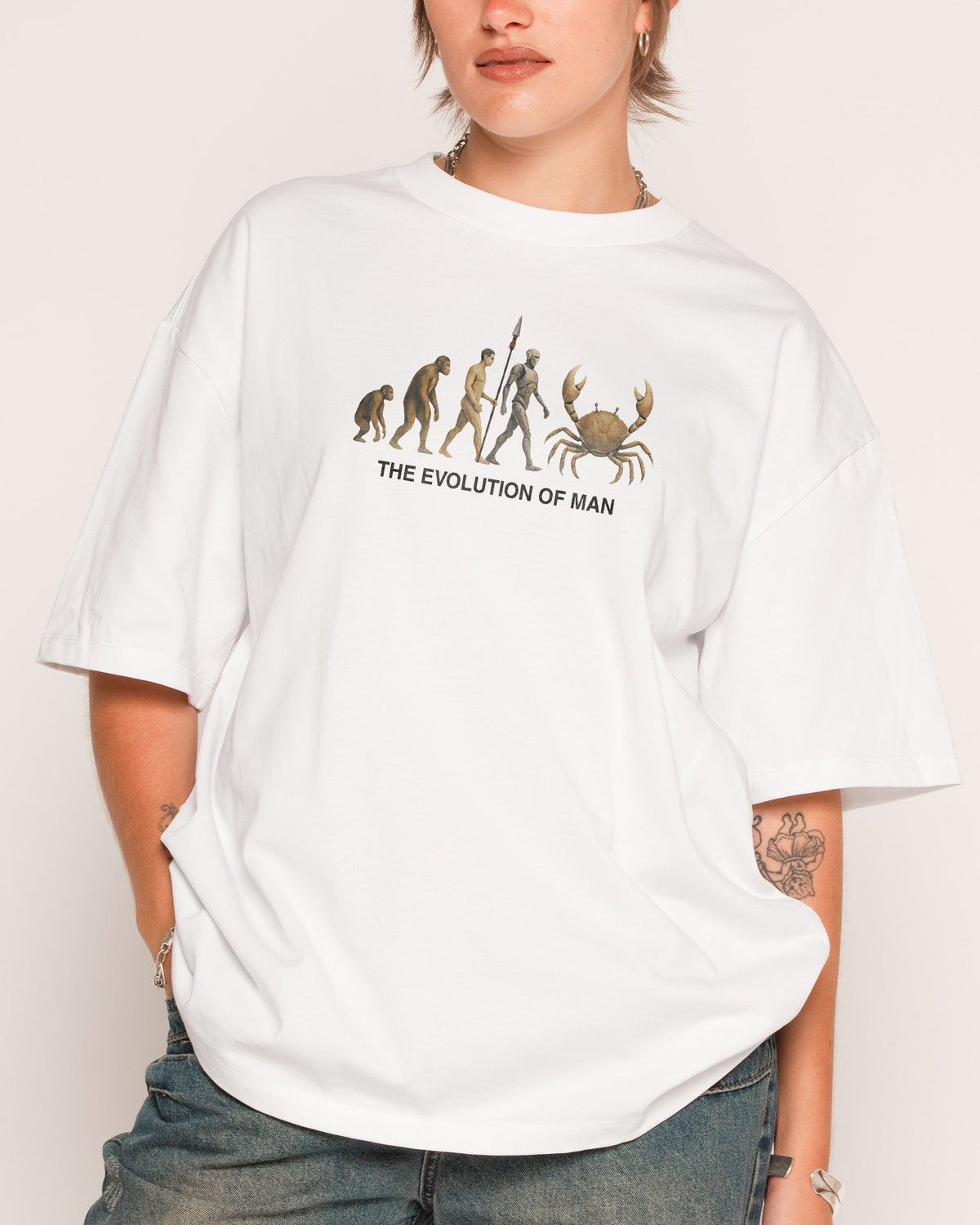 Evolution of Man Oversized Tee