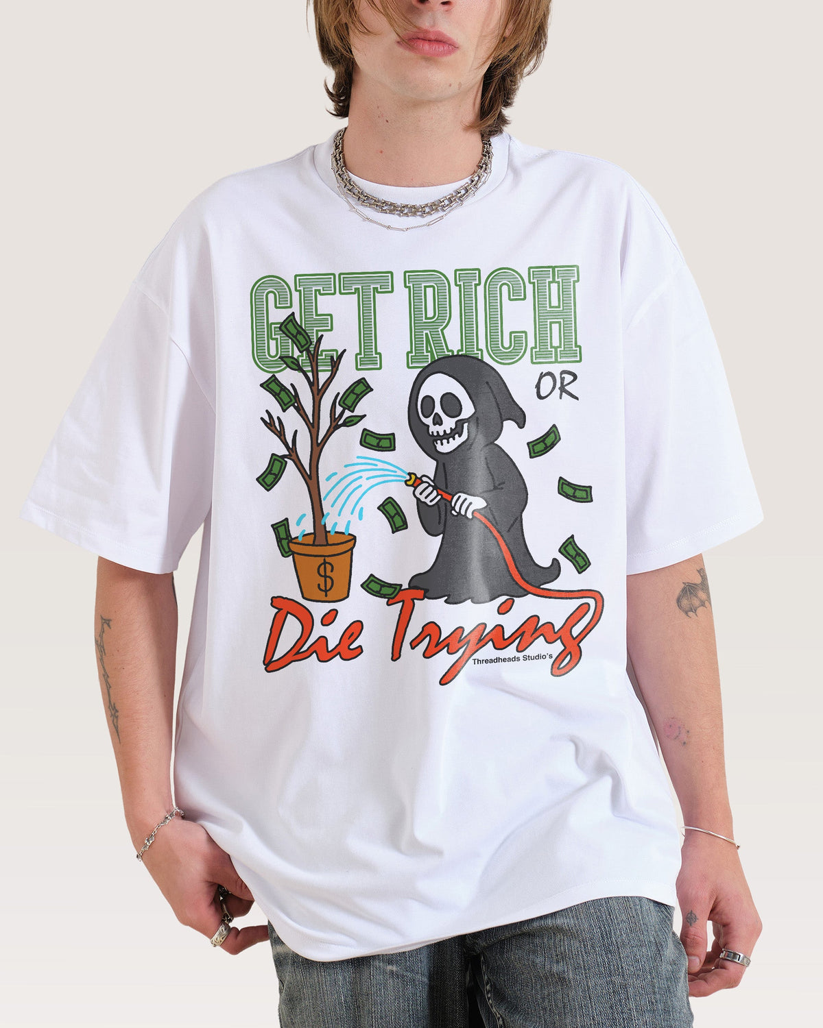 Get Rich or Die Trying Oversized Tee