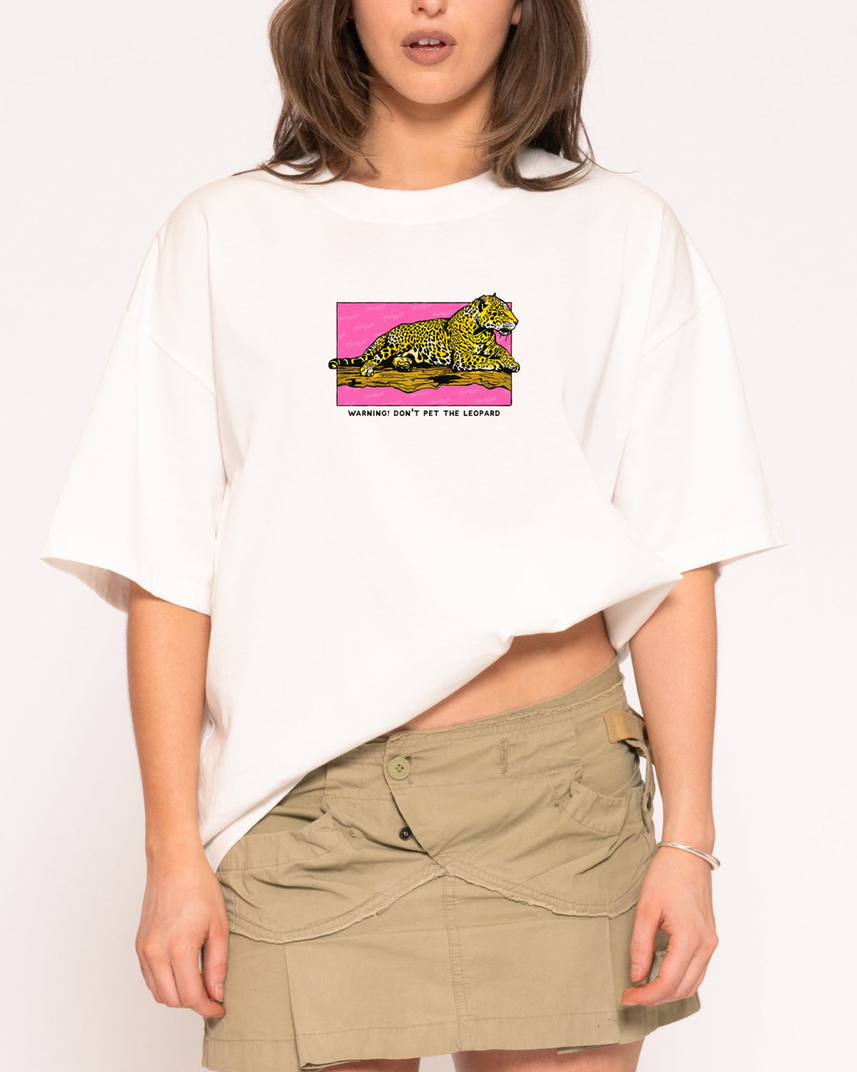 Warning! Don't Pet The Leopard Boxy Tee
