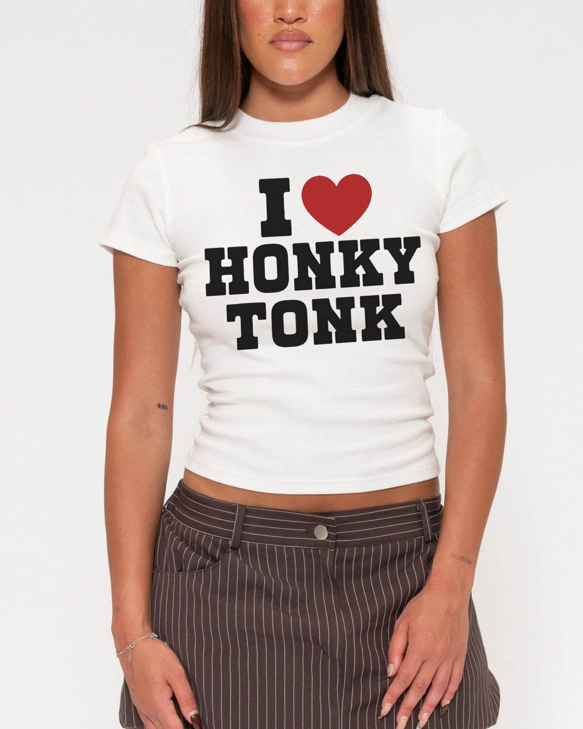 I Love Honky Tonk Longline Baby Tee