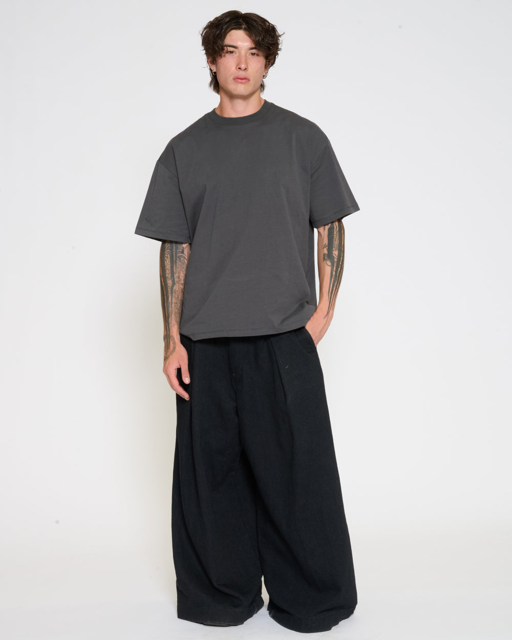 Oversized Tee 2 Pack: Black, Charcoal
