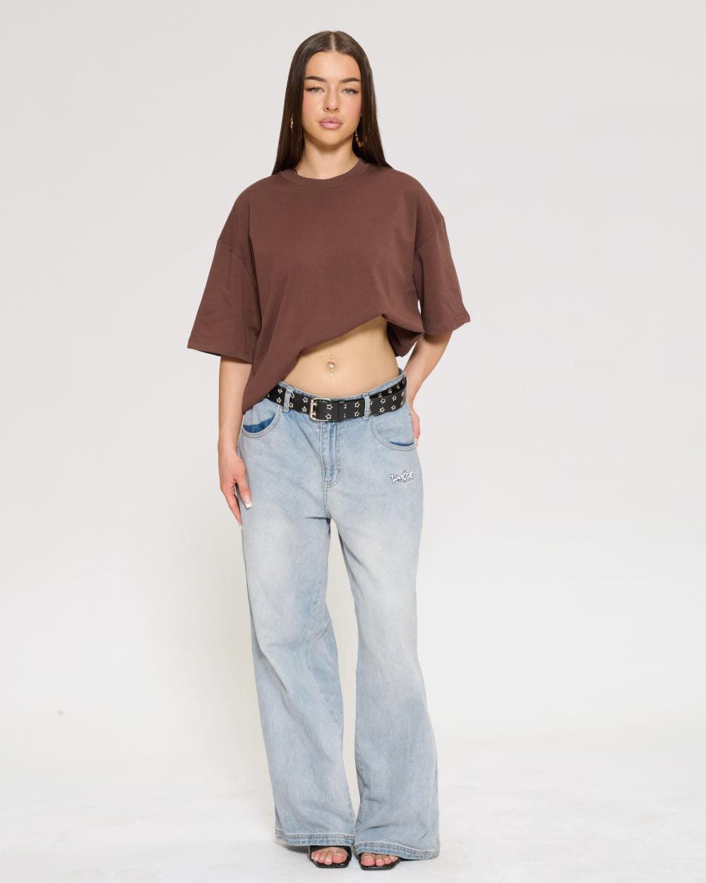 Oversized Tee 2 Pack: Black, Brown