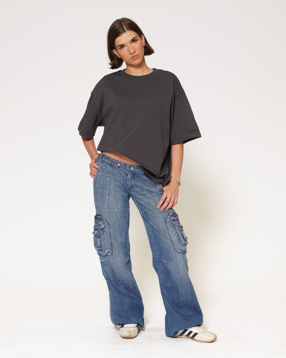 Oversized Tee 2 Pack: Black, Charcoal