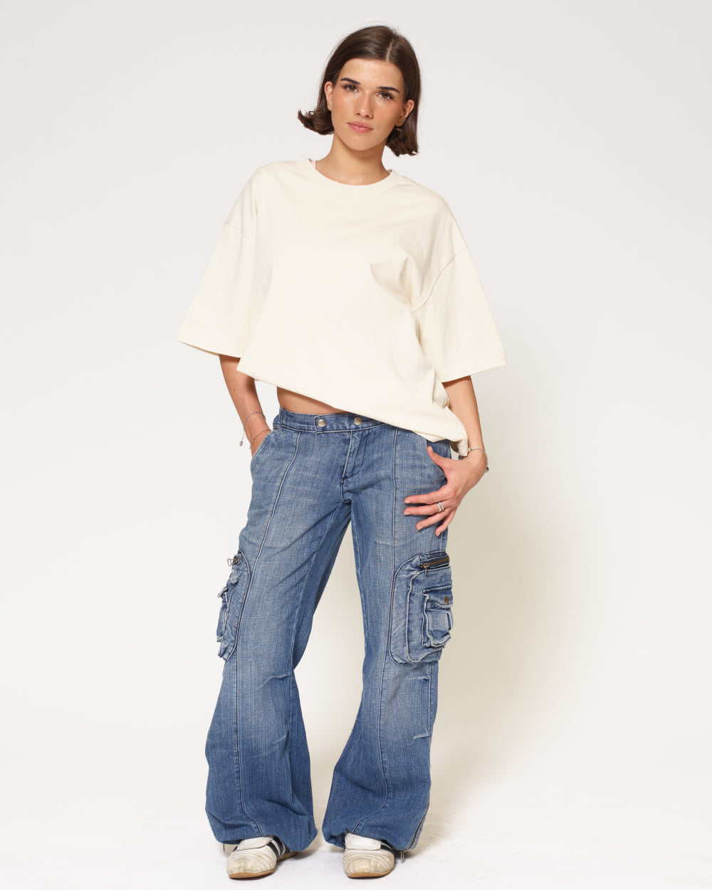 Oversized Tee 2 Pack: Black, Natural